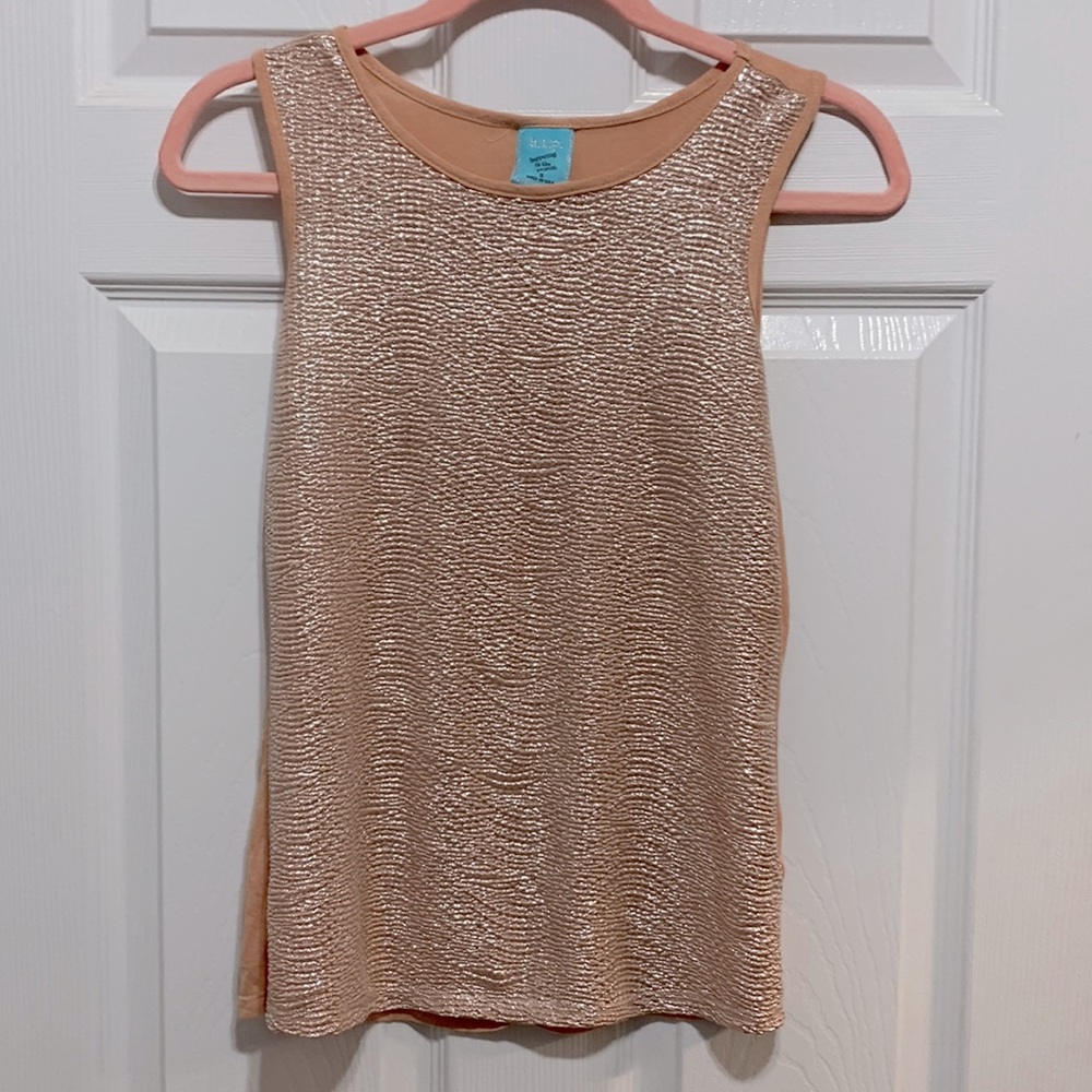Rose gold top.